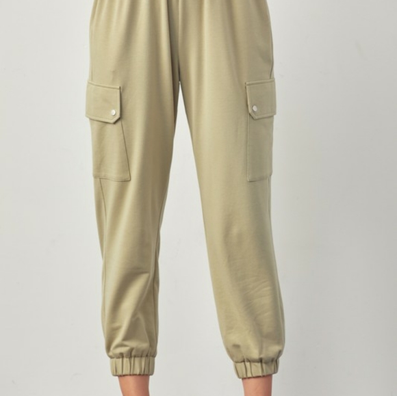 High Waisted Jogger Sweatpants with Pockets - Picture 5 of 8